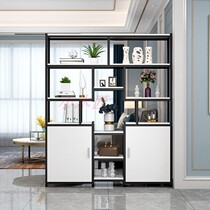 Iron Art Shelf Living Room Partition Board Floor Bookshelves Minimalist Office Dining Room Partition Display Multilayer Lockers