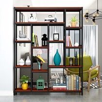 Iron Art Partition Shelve living room Boku show shelf Jane Joseon Balcony Storage Display Shelf Floor-style Bookshelf