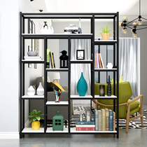 Economy Type Iron Art Partition Shelve Screen Modern Simple Bookshelf Storage Living-room Xuanguan Show Shelf Multifunction