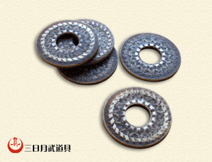 ★Three-day moon martial arts props★Japanese three-tendon suture pole epithelium ★ Knife Tsubaki★Japanese straight hair★