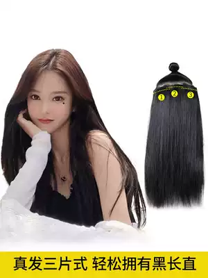 Phil wig real hair no trace one-piece wig female hair extension fake hair real hair real hair silk full real hair