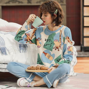 睡衣春秋款纯棉长袖家居服两件套