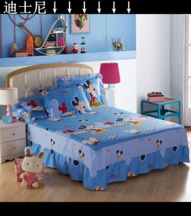 Mengsi giường ngủ bông váy bedspread đặt một mảnh duy nhất của tấm bông 1,8 / 1,5 / m m vận chuyển - Váy Petti ga giường viền ren