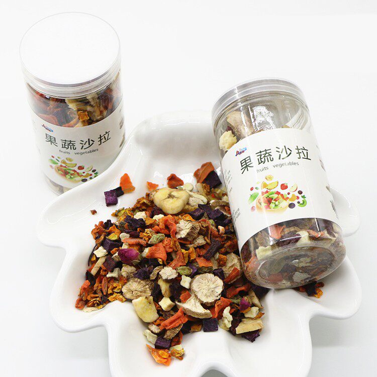 Fruit and vegetable salads rabbit dragon cat guinea pig Dutch pig hamster vegetable dried fruit dry mix of zero food grinding 110g