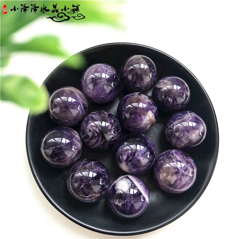 Natural crystal ball Fantasy amethyst ball 26-28mm ball ornaments Amethyst ball ornaments