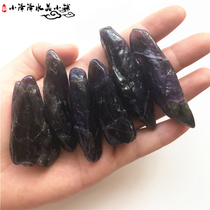 Crystal crushed stone natural amethyst original stone pendulum piece strip large dog tooth ore fish tank potted landscape stone