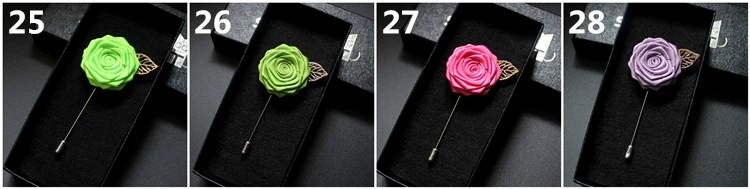 Ribbon hoa hồng trâm cài trâm unisex chú rể phù rể phù hợp với áo sơ mi huy hiệu cài áo kute