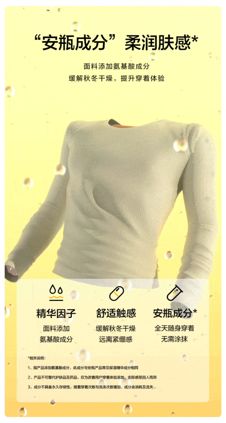 蕉下 柔空系列 男女款 棉质圆领/半高领打底衫 图3