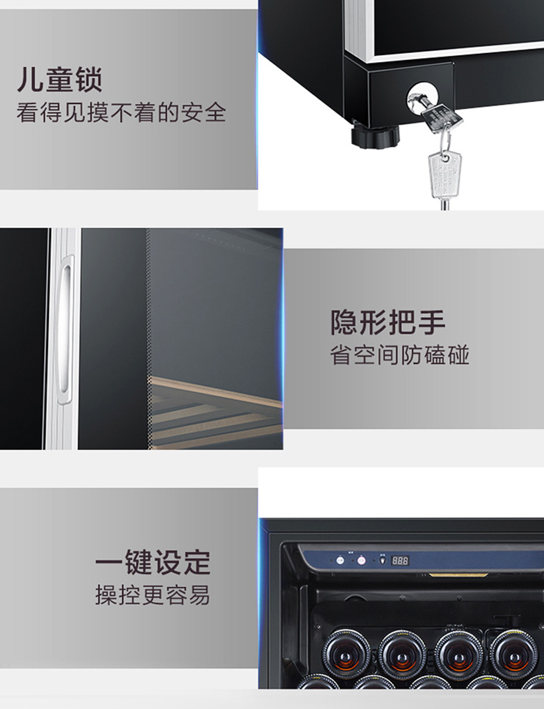 tủ rượu góc tường đẹp Haier Haier JC-160 (BD) làm mát rượu vang Tủ lạnh làm lạnh tủ lạnh - Tủ rượu vang tủ rượu lạnh