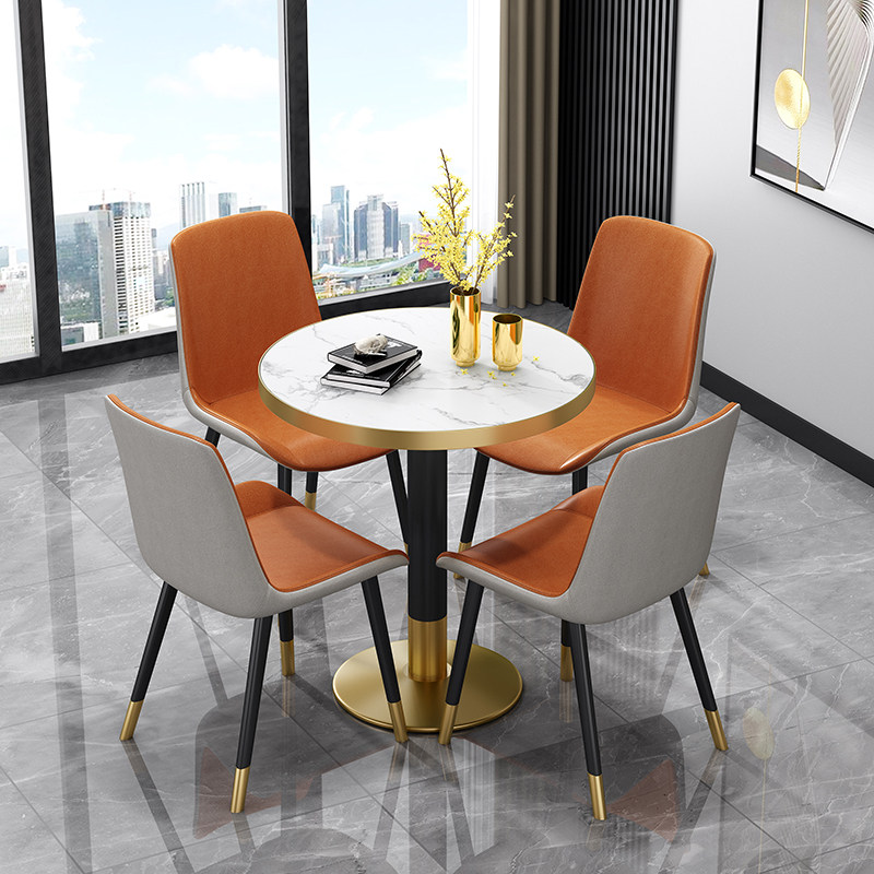 Light luxury negotiate tables and chairs combined sales office building briefly host creative modern office business guests Nordic small round table