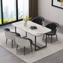 Reception long table Business office Lounge area Leisure milk tea coffee shop Negotiation table and chair combination simple
