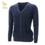 Áo len cashmere nam v-cổ cardigan với áo len bỏ túi mùa thu và áo khoác mùa đông dày buông thả ngắn cha trung niên giản dị quần jean nam ống rộng