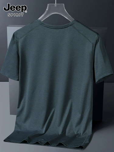 Jeep, тонкая шелковая быстросохнущая спортивная эластичная футболка с коротким рукавом, оверсайз, для бега