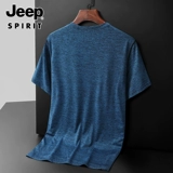 Jeep, мужской быстросохнущий джип, дышащая шелковая спортивная футболка, короткий рукав, быстрое высыхание, оверсайз, впитывает пот и запах, для бега