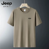 Jeep, джип, дышащая трендовая футболка с коротким рукавом для отдыха, новая коллекция, оверсайз, большой размер