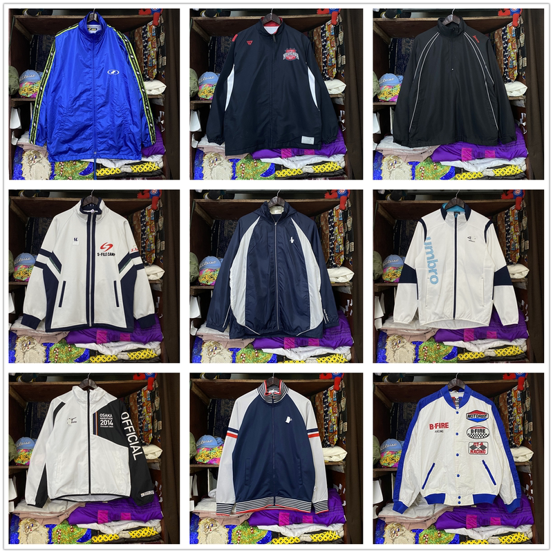 Vintage Japanese Harajuku Street Hip-Hop Loose-Fitting Second-Hand Sports Jacket Baseball Uniform for Men and Women Q41