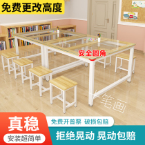 Kindergarten primary school glass painting table art table student training class desks and chairs tutoring handmade calligraphy studio table