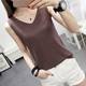 80-200 pounds fat mm loose belly-covering large size ice silk camisole women's knitted bottoming shirt sleeveless top for women