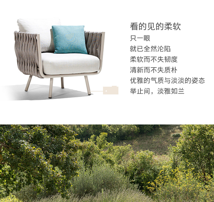 Nordic phòng khách kết hợp ghế sofa mây ngoài trời đồ nội thất ghế mây ghế sofa mây ngoài trời giải trí sân ghế sofa sân thượng - Ghế sô pha ghế sofa băng