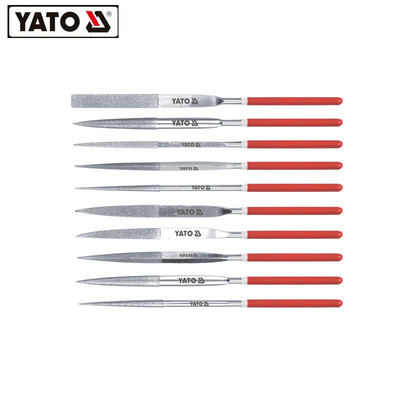 易尔拓 Оригинальный набор ромбовидных напильников YATO из 10 предметов, небольшой набор напильников YT-6151