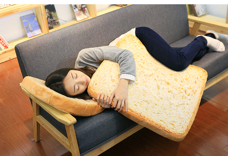 Một lát bánh mì đệm phụ bánh mì nướng bánh mì nướng vật nuôi mèo đồ chơi sang trọng đệm đệm gối Nitori - Ghế đệm / đệm Sofa giá đệm ghế gỗ phòng khách