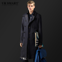 British sportsman URSMART autumn and winter new girdle long mens denim windbreaker couple mens windbreaker