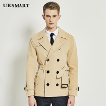 Youjishi khaki short mens windbreaker autumn tunic windbreaker mens fashion casual mens windbreaker