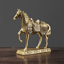 Manta Golden Horse to Success Desktop Decoration Home Living Room Wine Cabinet Office Crafts Decoration Decoration