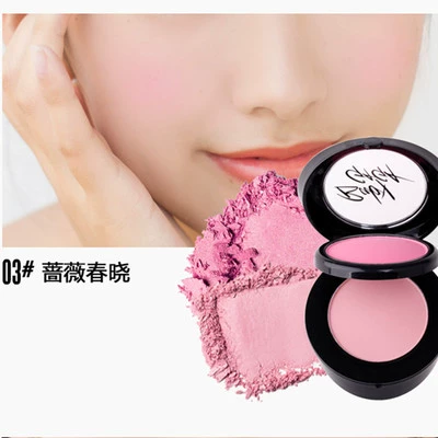 Colorbox Camellia Blush Khỏa thân Trang điểm Làm sáng Nhựa Rouge Hộp Double Color Double Layer Blush Brush - Blush / Cochineal