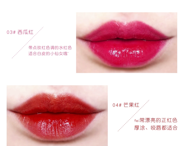 Sq candy lip liquid lip glaze dy lip lip sputum son môi lỏng lâu phai - Son bóng / Liquid Rouge