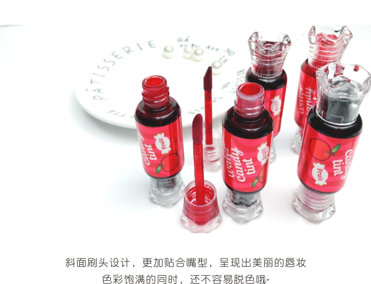 Sq candy lip liquid lip glaze dy lip lip sputum son môi lỏng lâu phai - Son bóng / Liquid Rouge 	son bóng romand màu 04