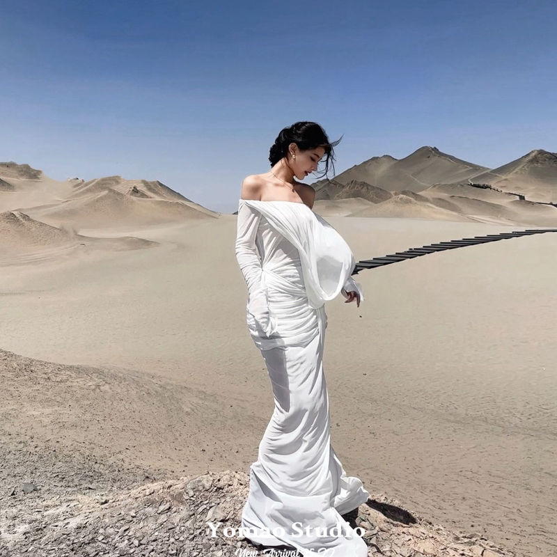 Egyptian Northwest Dunhuang Desert Tourism Heiduoshan Outfit Slightly Sheer Off-Shoulder Flowing Dress Xinjiang Long Dress Egyptian Northwest Dunhuang Desert Tourism Heiduoshan Outfit Slightly Sheer Off-Shoulder Flowing Dress Xinjiang Long Dress