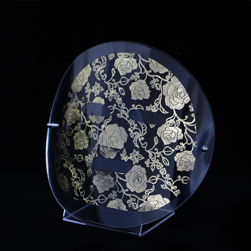 Transparent curved acrylic mask paper single-layer display stand Makeup mask stand display props sample display