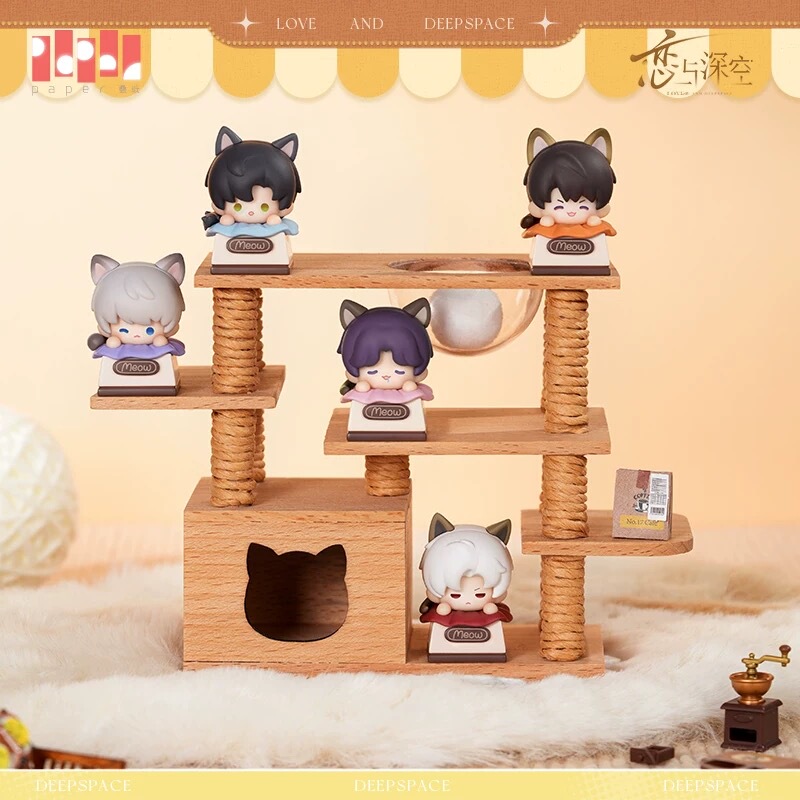 In-Stock Official Genuine Product [Love and Deep Space] Cat Wants to Take You Series Keycap Box Egg Qin Ce Cat Pendant