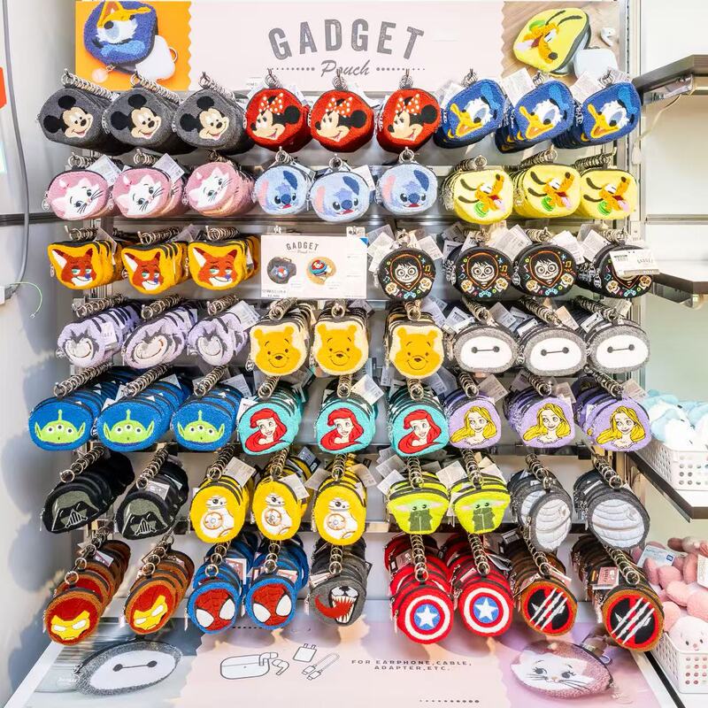 Japan Tokyo Disney Plush Coin Purse Keychain Lucifer Winnie Puff Little Mermaid Three-Eyed Monster Japan Tokyo Disney Plush Coin Purse Keychain Lucifer Winnie Puff Little Mermaid Three-Eyed Monster
