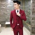 Bộ đồ vest nam ba mảnh mùa xuân tự canh tác kinh doanh chuyên nghiệp chú rể phù hợp với chú rể váy cưới áo vest nam cao cấp Suit phù hợp