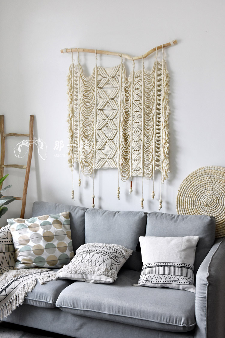 [Gió hoang] Treo tấm thảm dệt tay trang trí đầu giường B & B Sofa trang trí nền Gói mềm tùy chỉnh thảm trang trí phòng ngủ
