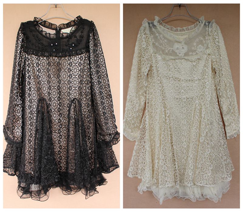 Brand Women's Clothing Genuine 930189 Spring and Autumn Full Lace Embroidered Dress with Rhinestones and Beading, Elegant Korean-Style Dress Brand Women's Clothing Genuine 930189 Spring and Autumn Full Lace Embroidered Dress with Rhinestones and Beading, Elegant Korean-Style Dress