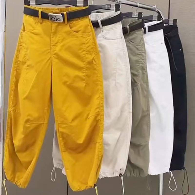 2026 Spring/Summer Thin Casual Pants for Women, Fashionable Versatile Slimming Harem Pants, High-Waisted Elastic Jogger Pants, Trendy