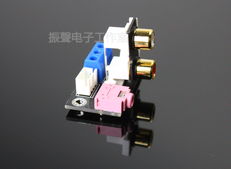 2-digit audio input lotus seat with 3 5 input RCA switching board utilit.DIY wiring board