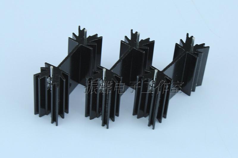 Pizza-shaped radiator 25*34*12MM aluminum heat sink triode special IC cooling triode cooling