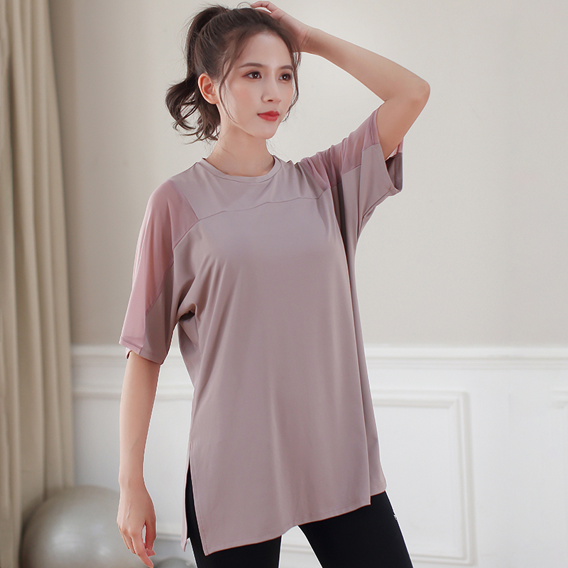 Fitness Blouse Women Speed Dry Clothes Loose Big Code Fat mm200 Jin Yoga T-shirt Long Running Sports Short Sleeve Summer-Taobao