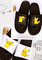 Kachu slippers summer Bath cartoon cute couple sandals and slippers non-slip soft bottom Pokémon childrens animation