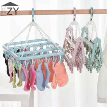 Camellia hanger hook multi-functional plastic round underwear socks drying clothespin small clip disc drying clothes 