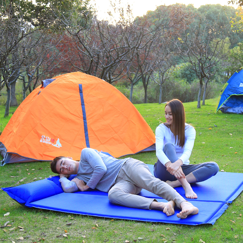 Beishan wolf automatic inflatable pad single double outdoor tent sleeping pad home children's inflatable mattress portable lunch break