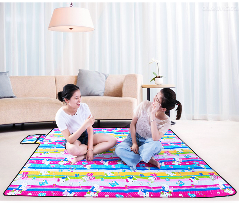 Thảm mùa xuân ngoài trời thảm dã ngoại in thảm gió dày công viên đi dã ngoại thảm bãi biển dã ngoại vải - Thảm chống ẩm / Mat / Gối thảm mút xốp lót sàn