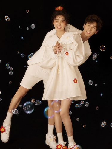 Летнее свадебное платье, милая свежая парная одежда для влюбленных, комплект, сезон 2021