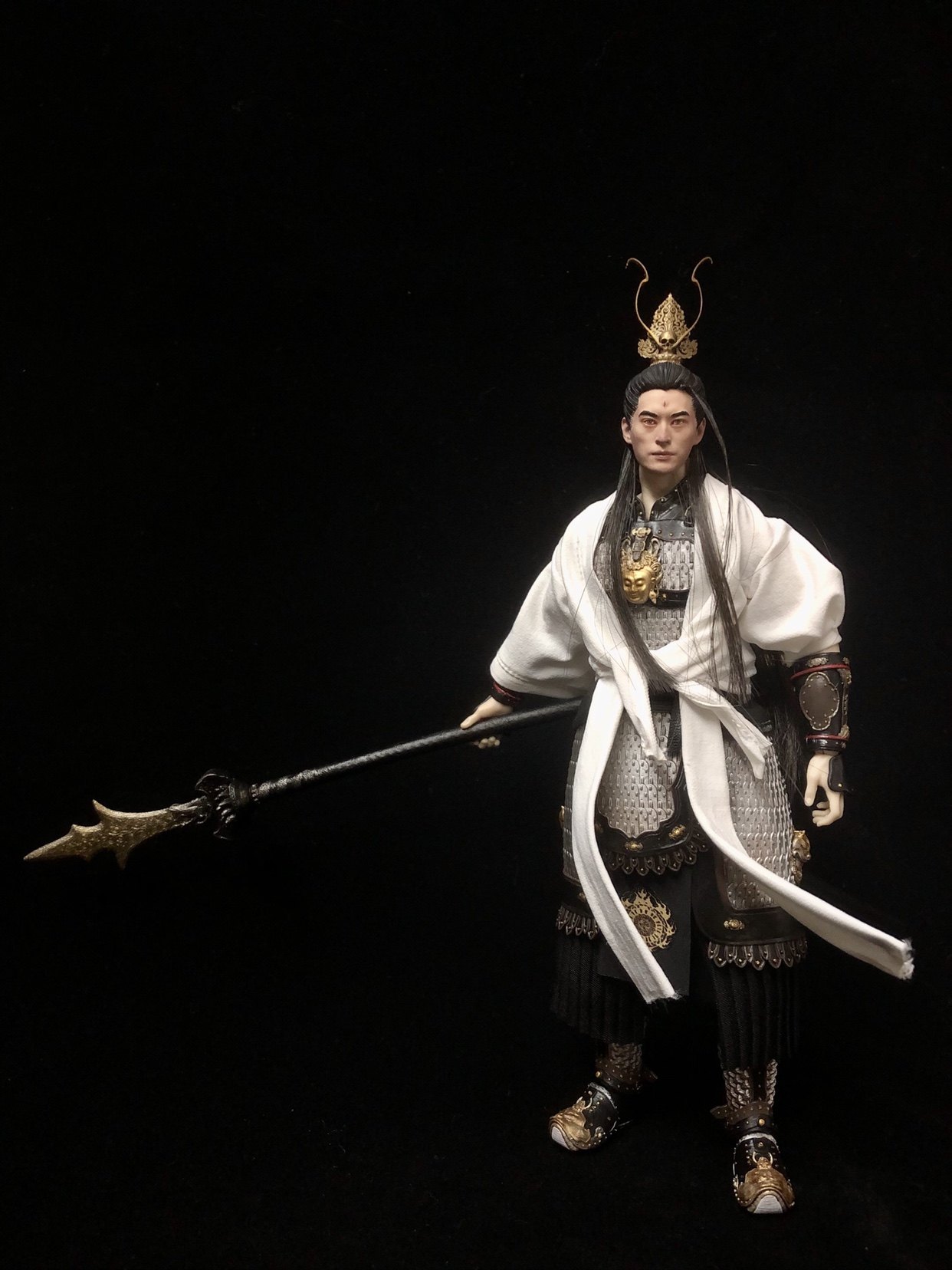 二郎神槍 黒神話悟空 楊戬三尖両刃銃 古兵器 手鍛造打 長銃 Cosplay