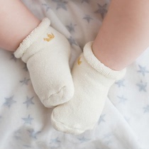18 New Korean Version Autumn Winter Baby Thickened Pure Cotton Short Socks Baby Songkou Anti-Slip Floor Socks Children Warm Socks