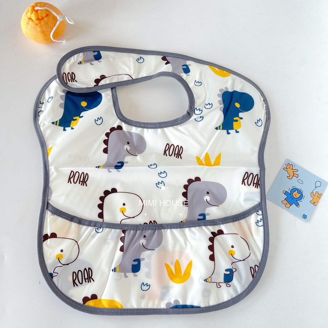 Spring Summer Children's bib for dinner anti-dirty bib Baby food Waterproof Eating and Dining Around Pocket Light Baby Bib Super Soft